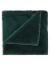 Apparis Brady Faux Fur Blanket In Emerald