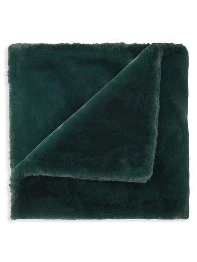 Apparis Brady Faux Fur Blanket In Emerald