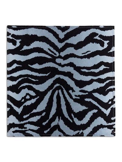 L'objet 4-piece Tiger-print Linen Sateen Napkin Set