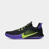 Nike Mamba Fury Basketball Shoes In Black/lemon Venom/psychic Purple