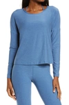 Beyond Yoga Morning Light Cropped Pullover In Washed Denim