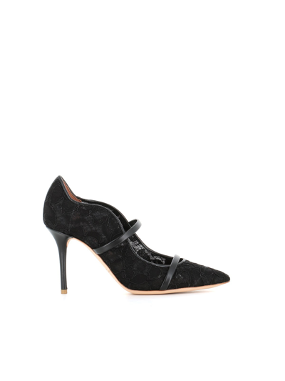 Malone Souliers Wavy-effect Décolleté In Nappa Leather In Black