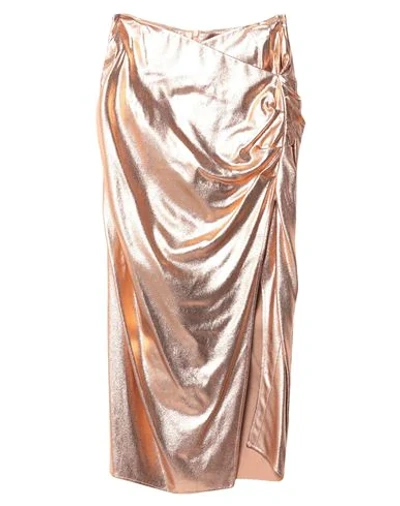 Elisabetta Franchi Midi Skirts In Copper