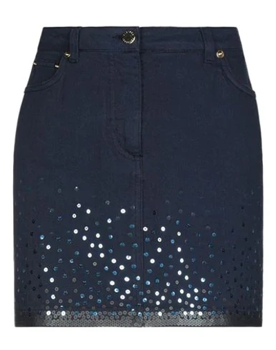 Alberta Ferretti Denim Skirts In Dark Blue