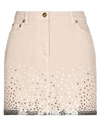 Alberta Ferretti Denim Skirts In Beige