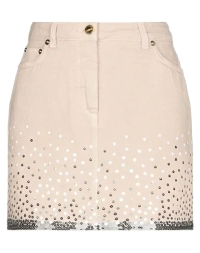 Alberta Ferretti Denim Skirts In Beige