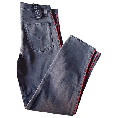 Pre-owned Hudson Straight Jeans In Grey