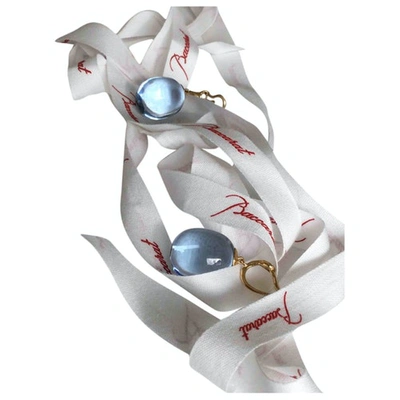 Pre-owned Baccarat Crystal Earrings In Blue