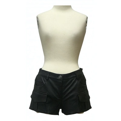 Pre-owned Pierre Balmain Black Leather Shorts