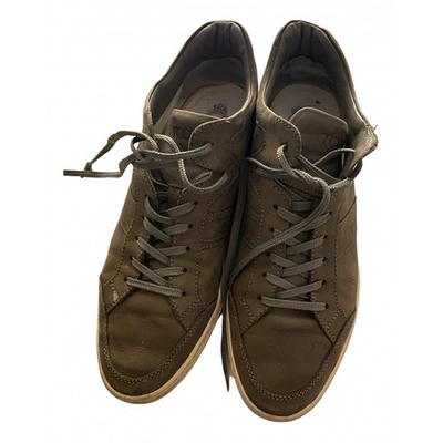 Pre-owned Tod's Leather Low Trainers In Brown