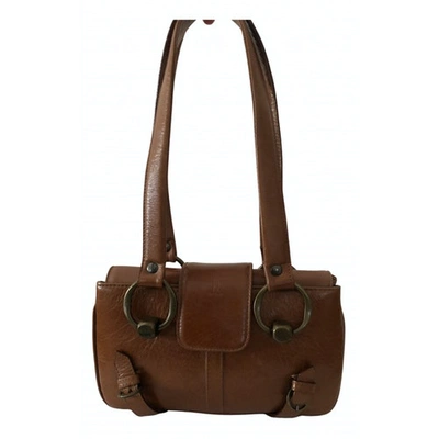 Pre-owned M Missoni Leather Handbag In Brown