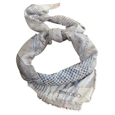 Pre-owned Jimmy Choo Grey Cotton Scarf
