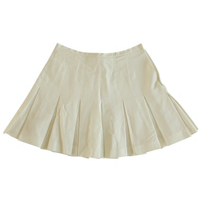 Pre-owned Michael Kors Mini Skirt In White