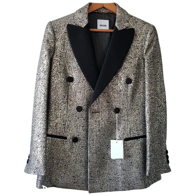 Pre-owned Moschino Wool Blazer In Silver