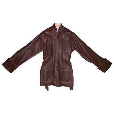Pre-owned Loewe Brown Leather Leather Jacket