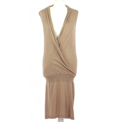 Pre-owned Manoush Silk Dress In Brown