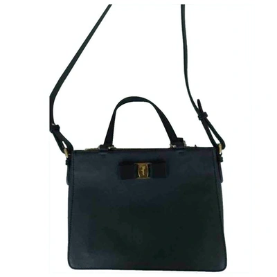 Pre-owned Ferragamo Black Leather Handbag