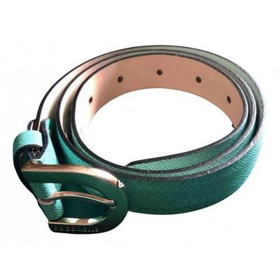 Pre-owned Coccinelle Turquoise Leather Belt
