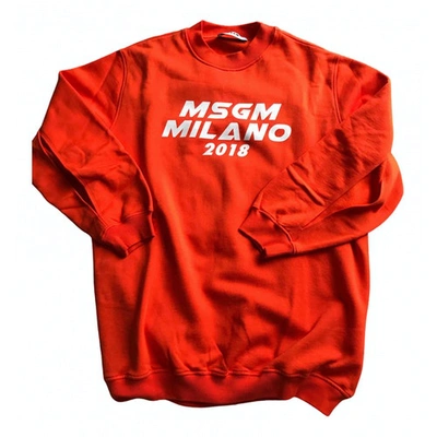 Pre-owned Msgm Orange Cotton Knitwear
