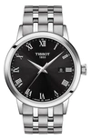 Tissot Men's Swiss Classic Dream Stainless Steel Bracelet Watch 42mm In Black