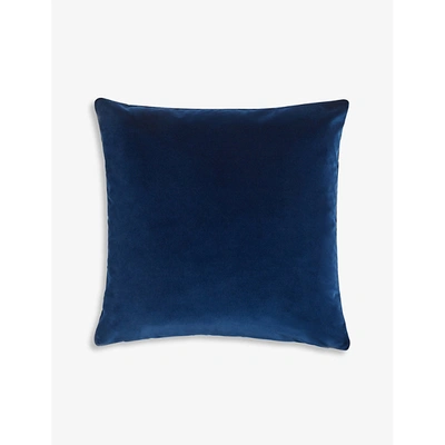 Soho Home Monroe Square Velvet Cushion 65cm In Midnight