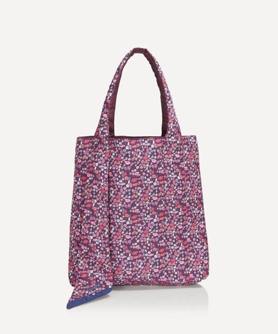 Liberty Print With Purpose Regenerated Reversible Twilly Tote Bag In Burgundy