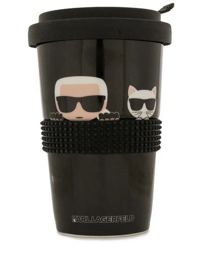 Karl Lagerfeld K/ikonik Takeaway Mug In Black