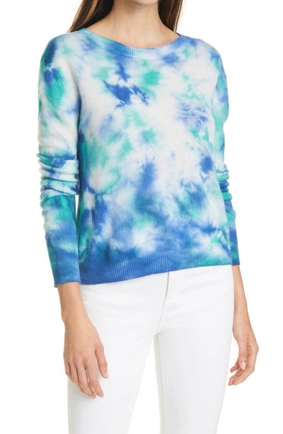 Autumn Cashmere Tie Dye Cashmere Sweater In Maritime Combo