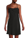 Rya Collection Heavenly Satin Chemise In Black