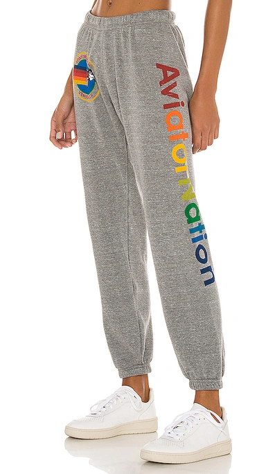 Aviator Nation Sweatpant In Heather Grey