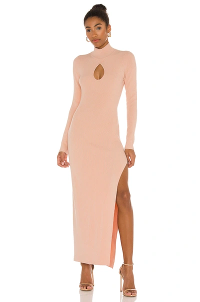 Lovers & Friends Tami Keyhole Dress In Nude