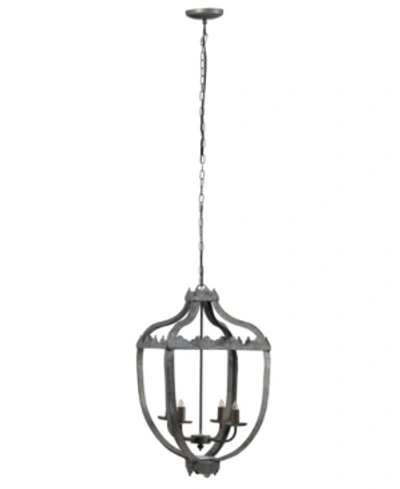 Ab Home Malin Vintage Rustic Style 4-light Iron Chandelier In Black