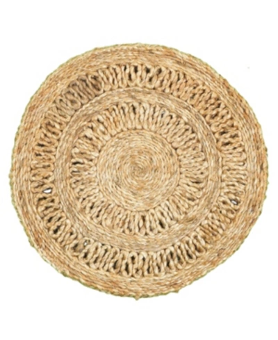 Lr Home Natural Natural Jute Rotary Placemats - Set Of Two In Nude Or Na