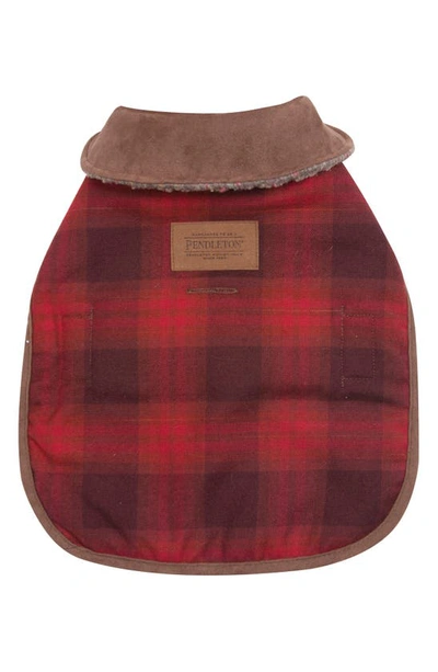 Pendleton Reversible Ombré Plaid Dog Coat In Charcoal O