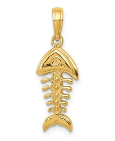 Macy's Fish Bone Pendant 14k Yellow Gold