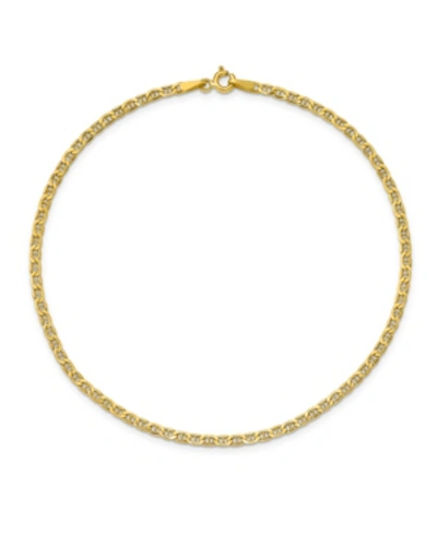 Macy's Anchor Chain Anklet In 14k Yellow Gold