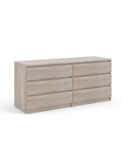 Tvilum Scottsdale 6 Drawer Double Dresser In Brown