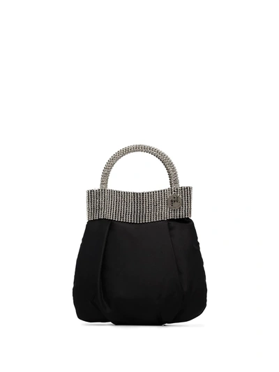 Rosantica Follie Crystal-embellished Mini Bag In Black