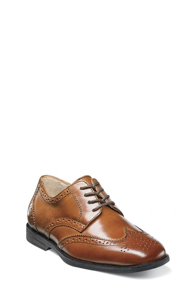 Florsheim Boys' Reveal Wingtip Junior Dress Shoes - Toddler, Little Kid, Big Kid In Cognac Leather