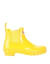 Hunter Ankle Boots In Yellow