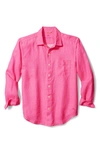 Tommy Bahama Sea Glass Breezer Original Fit Linen Shirt In Fuschia Bloom