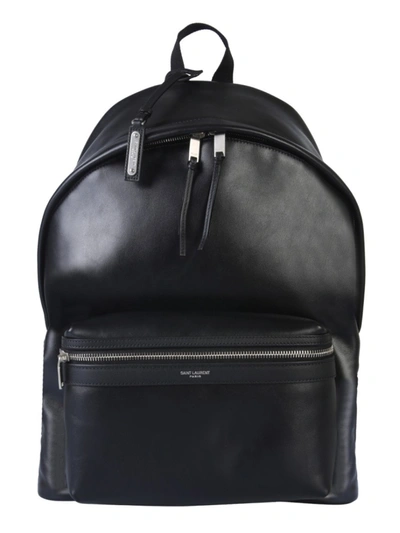 Saint Laurent Black Leather Backpack