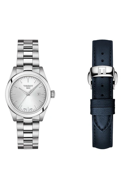 Tissot T-my Lady Bracelet Watch & Leather Strap Gift Set, 29.3mm In Metallic