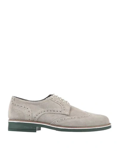 Pollini Lace-up Shoes In Grey