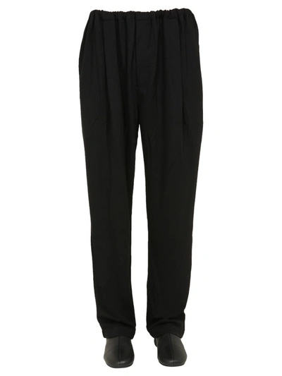 Lemaire Wide Leg Trousers In Black