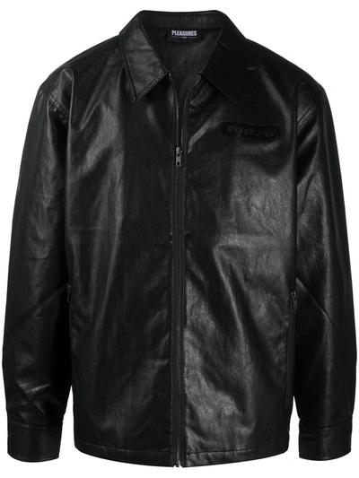 Pleasures Faux Leather Jacket In Black