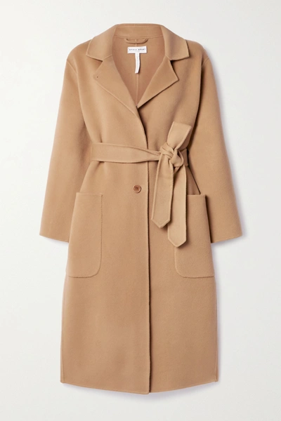 Apiece Apart Arhus Belted Wool-felt Coat In Sand