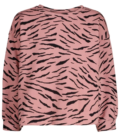 Velvet Hilda Zebra-print Cotton Sweatshirt In Pink