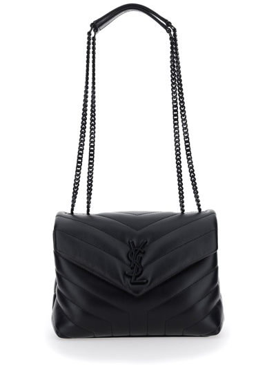 Saint Laurent Loulou Small Shoulder Bag In Black