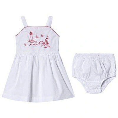 Ralph Lauren Babies'  White Coastal Embroidered Dress